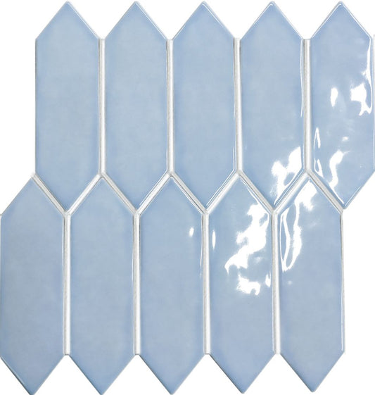 PGAH-5510 LIGHT BLUE GLOSS ARROW RIPPLE Q3-P44 TILES