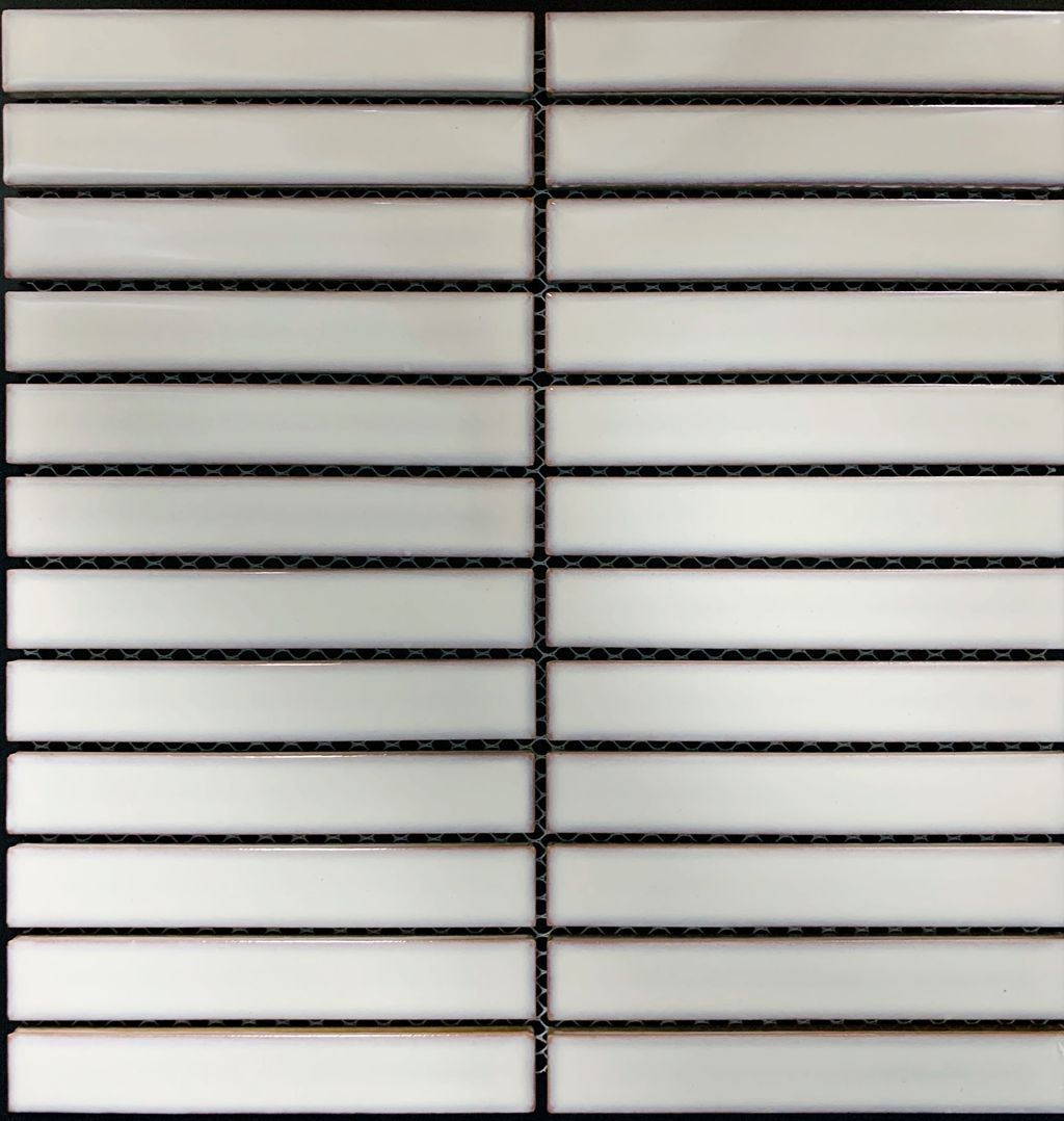 Kit Kat Mosaic Tile Sheets 296x300 Antique White Gloss Porcelain Q1-P39