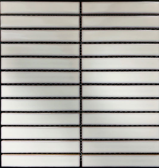 Kit Kat Mosaic Tile Sheets 296x300 Antique White Gloss Porcelain Q1-P39