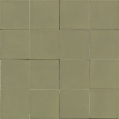 Sage green porcelain tiles for floor and wall