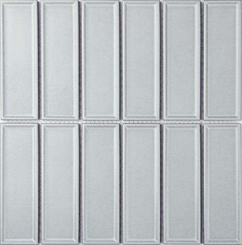 45X145 FRAMED SILVER MATT MOSAIC D1-P218