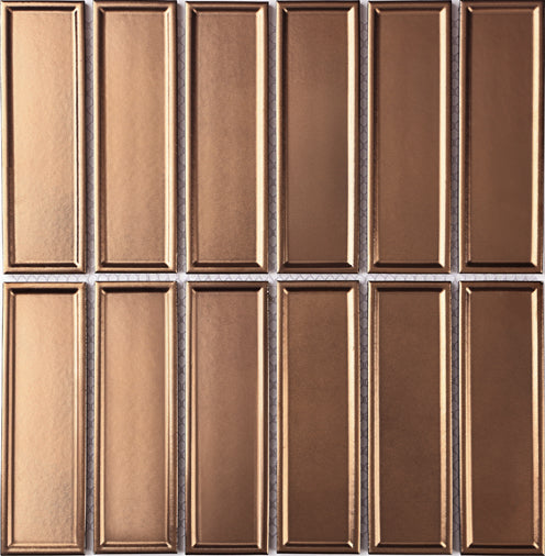 45X145 FRAMED BRONZE MATT MOSAIC D1-P217