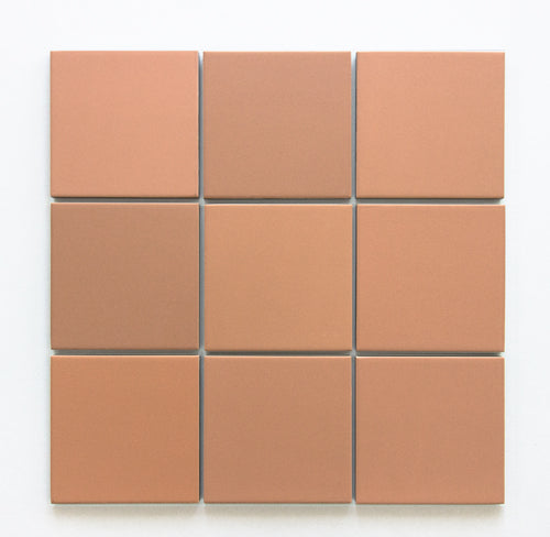 RUBIK porcelain terracotta red tile