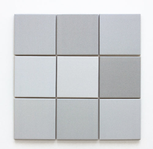RUBIK porcelain silver tiles
