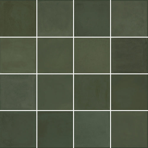 Porcelain green tiles. 100x100mm