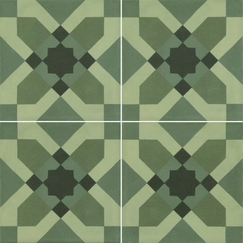Italian porcelain green patterned tiles 200x200
