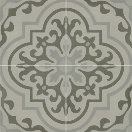 Italian porcelain grey patterned tiles 200x200