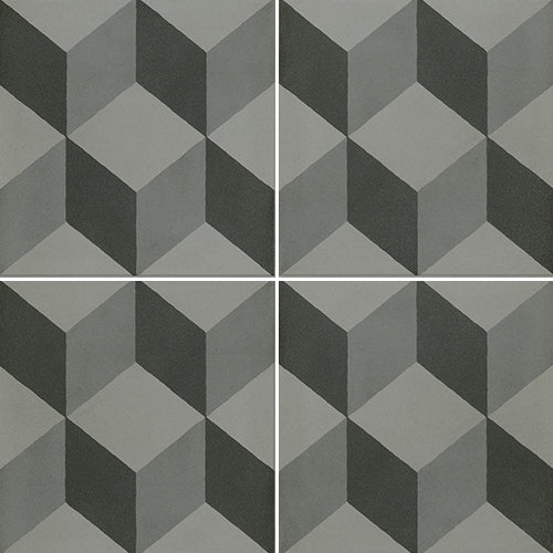 Italian porcelain black patterned tiles 200x200