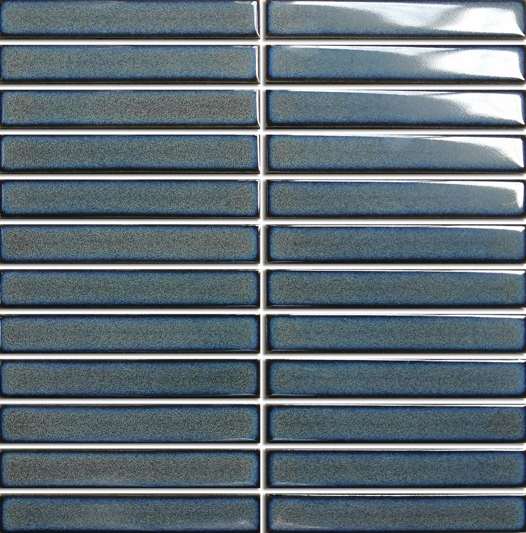 Kit Kat Mosaic Tile Sheets 296x300 Mottled Blue Gloss Porcelain  Q4-P39