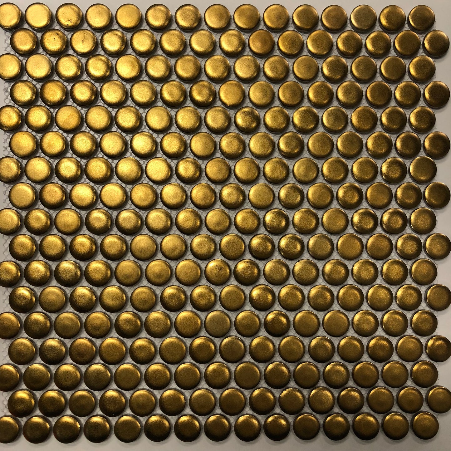 Gold-Plated Penny Round Mosaic Tiles 19mm - PGMR-3889 - Q2-P24