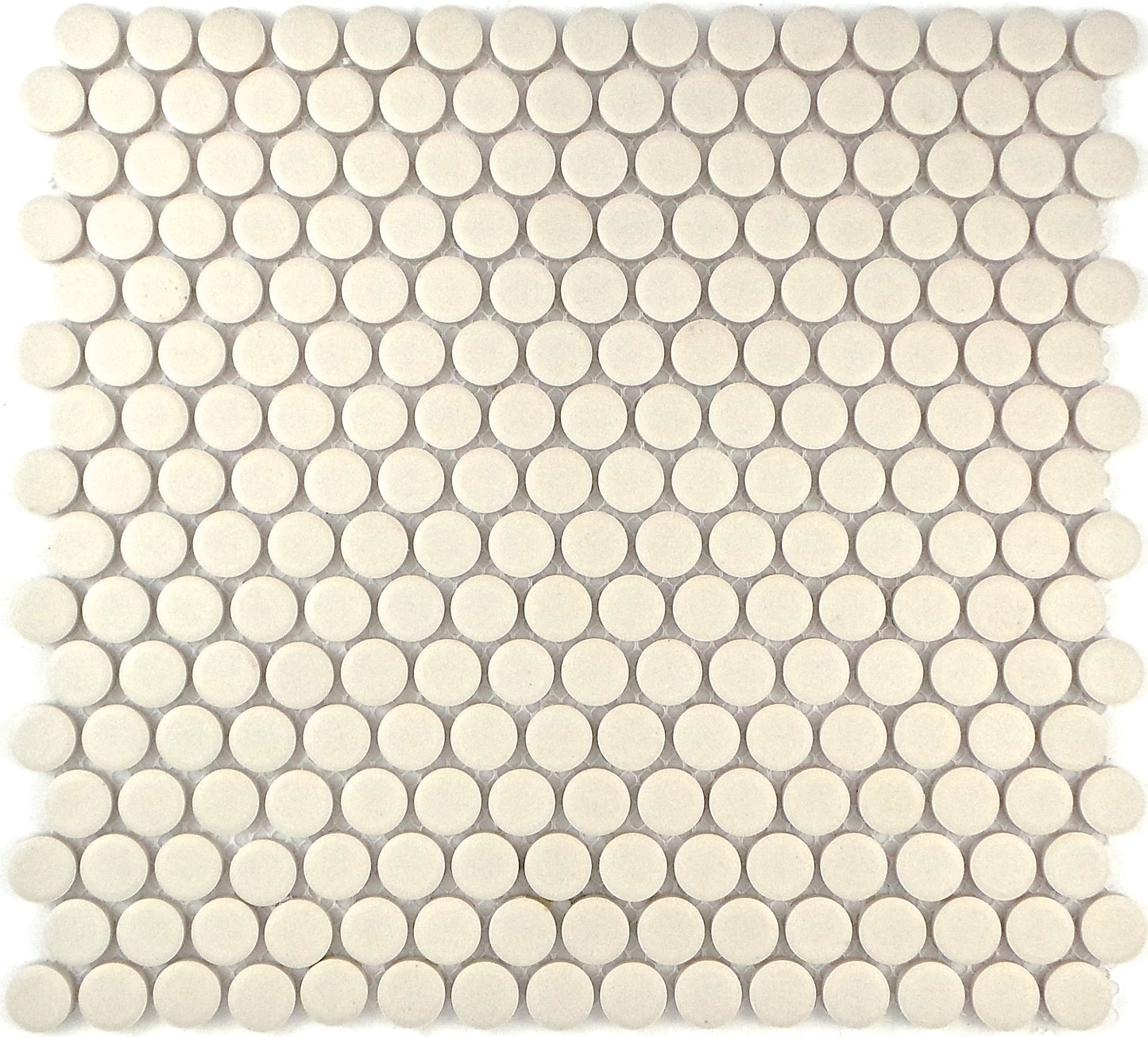Off-White Penny Round Mosaic Tiles 19mm - PGR-01 - Q1-P18
