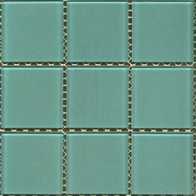 B52 SPRING TEAL BLUE GLASS POOL MOSAIC 48X48MM