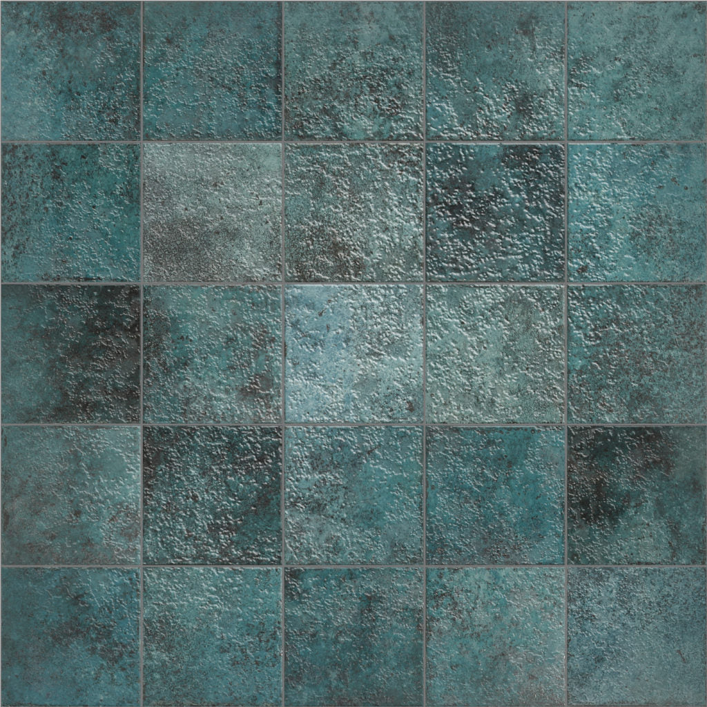 TAHITI Turquoise Glossy Porcelain Tiles 147 x 147 - Z4-P4
