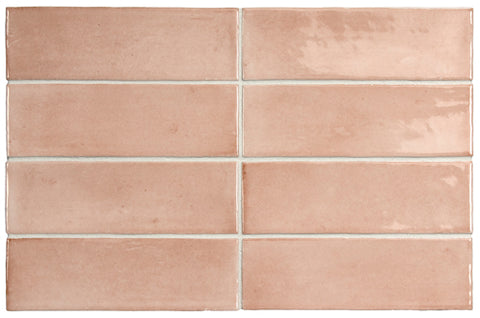 50X150 COCO ORCHARD PINK GLOSS SUBWAY TILES D5-P203