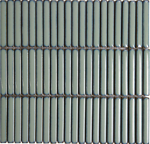 ZEST porcelain mint green gloss mosaic finger tiles