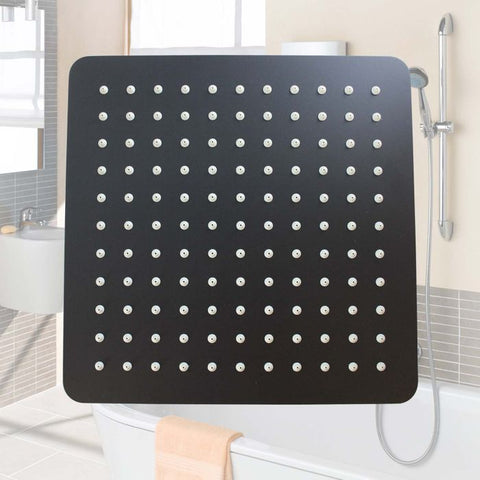 Stainless Showerhead Square 250 Black