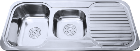 Kitchen Sink Right-Handed with 1.5 Bowl Soft Edge