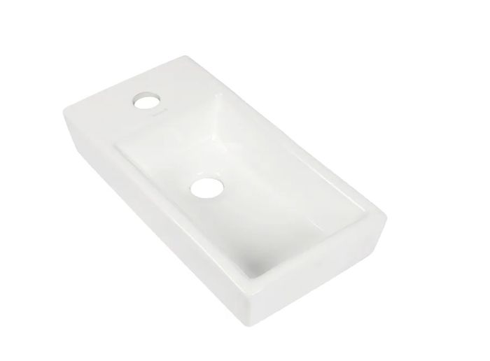 Compact Wall Hung Basin Right Hand 200x405