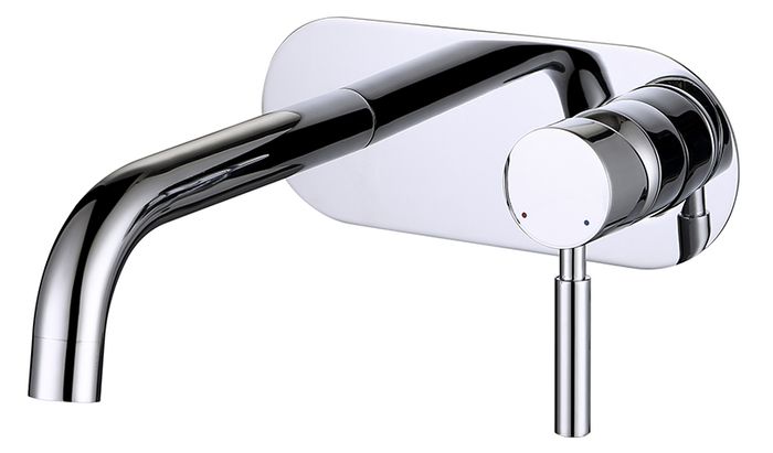 Pavia Wall Basin Mixer Chrome