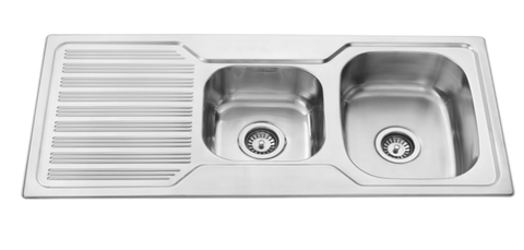 Kitchen Sink Right-Handed with 1.5 Bowl Square Edge