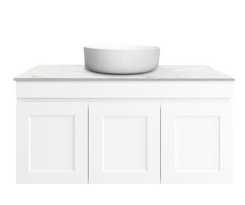 Hampton Matte White Cabinet 90
