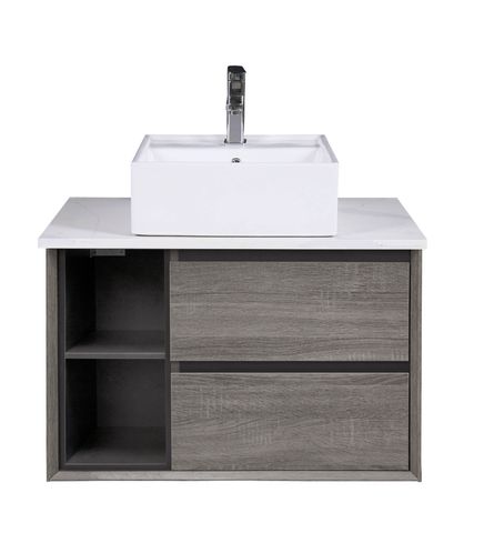 750 Wall Hung Vanity Cabinet Grey - CABINET ONLY