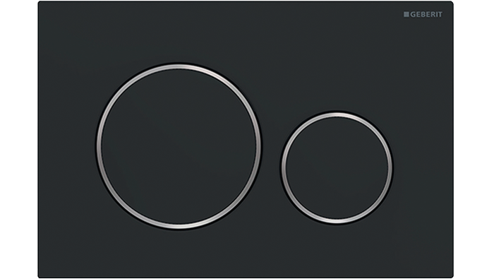 Sigma Dual Flush Button Round Matte Black