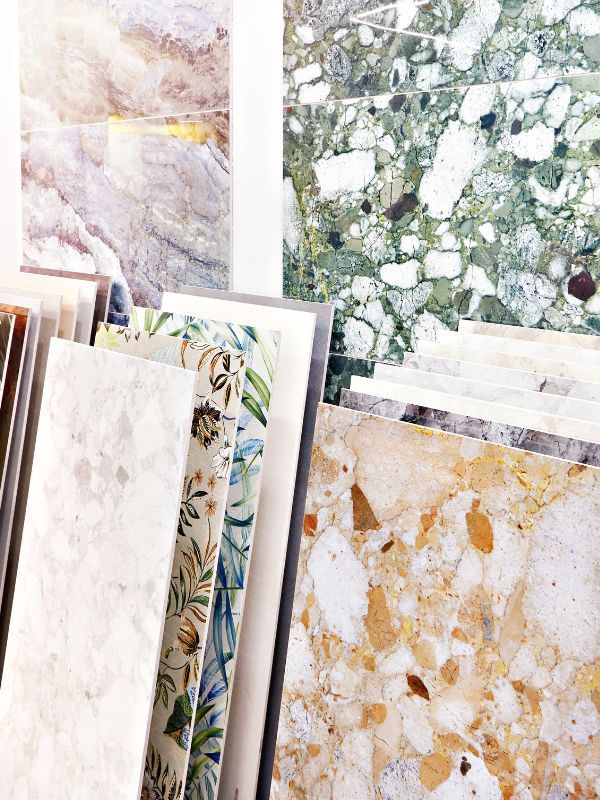 Various porcelain tiles selection