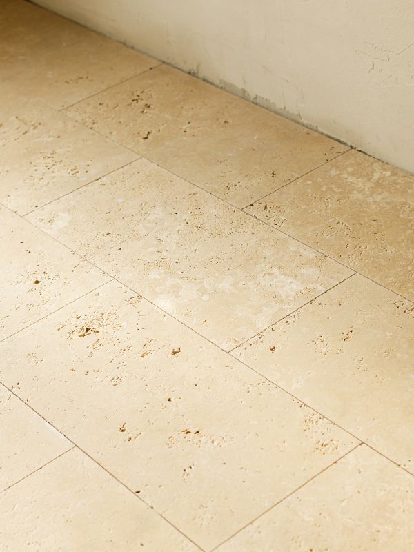 Travertine tiles limestone on floor