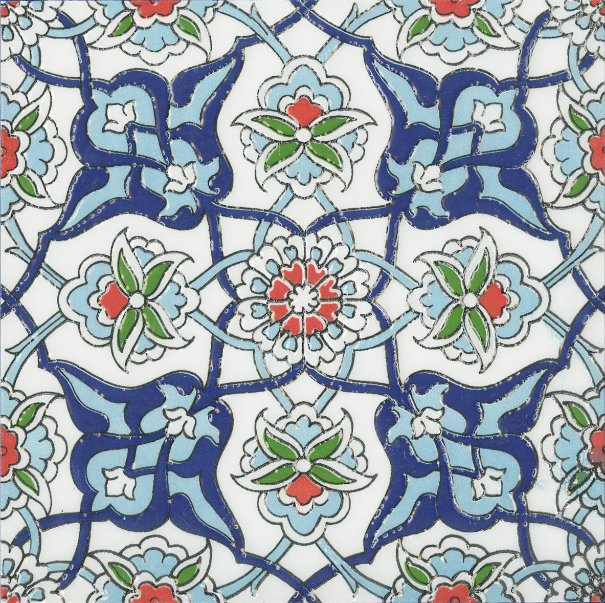 MOROCCO TURKISH BLUE GLOSS 200X200 K3-P720 TILES