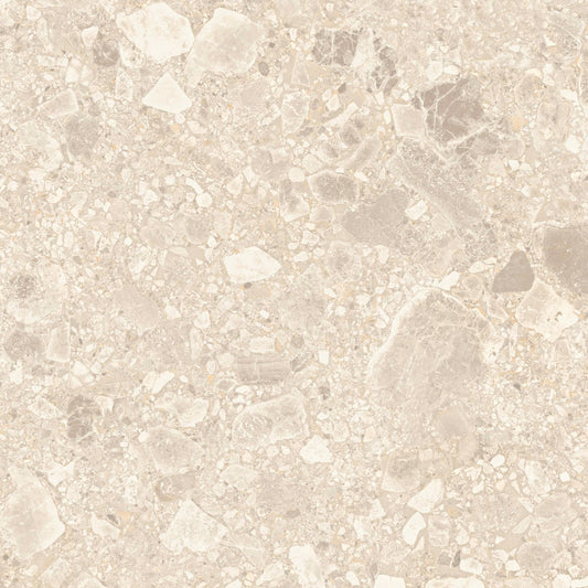 STUDIO TERRAZZO CHAMPAGNE BEIGE EXTERNAL RECTIFIED P5 600X600 K5-P747 TILES