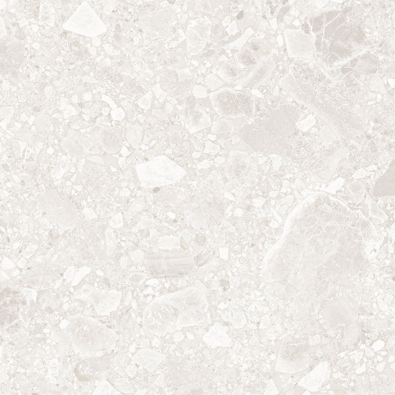 STUDIO TERRAZZO WHITE EXTERNAL RECTIFIED P5 600X600 K8-P747 TILES