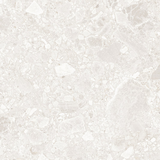 STUDIO TERRAZZO WHITE EXTERNAL RECTIFIED P5 600X600 K8-P747 TILES