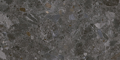 NORROCK Terrazzo-Look Tiles Matt Charcoal Grey - D5-P148