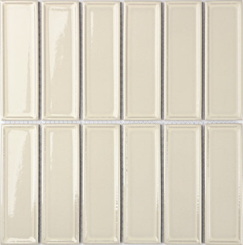 45X145 FRAMED LIGHT PUTTY GLOSS MOSAIC D5-P217