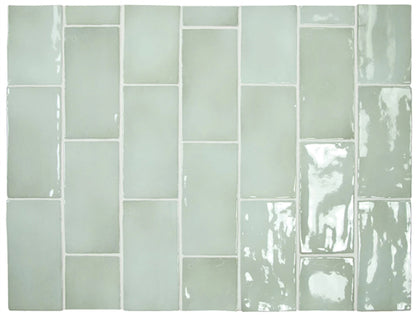 75X150 MANACOR MINT GLOSS D10-P199 SUBWAY TILES