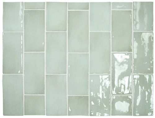 75X150 MANACOR MINT GLOSS D10-P199 SUBWAY TILES