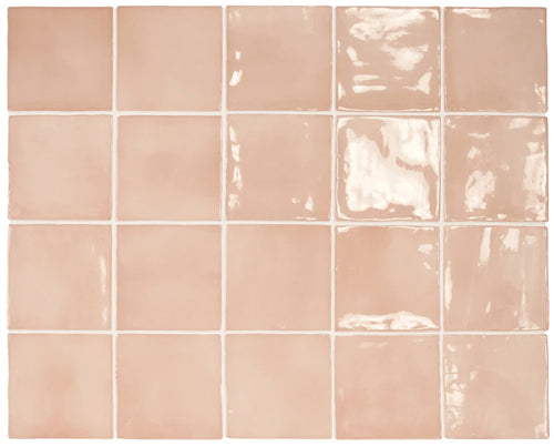 Gloss pink subway tiles ceramic 100x100