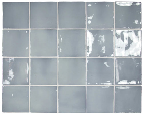 Blue subway tiles gloss ceramic 100 x 100