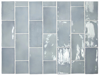 Blue subway gloss ceramic tile