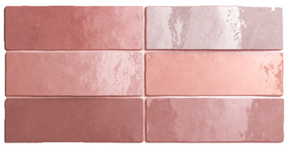 65X200 ARTISAN ROSE MALLOW GLOSS D10-P201 SUBWAY TILES