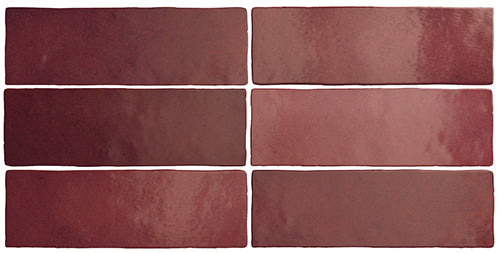 65X200 MAGMA BURGUNDY MATT D2-P198 SUBWAY TILES