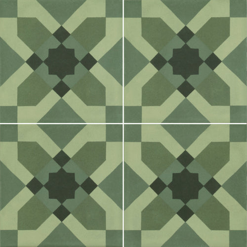 200X200 D_SEGNI BLEND TAPPETO 4 VERDE DECO MATT D4-P173 TILES