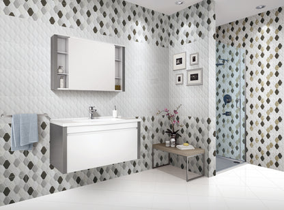 WINTER DIAMOND EMBOSSED WHITE GLOSS 300X600 K1-P717 TILES