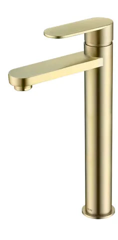 Vetto Tall Basin Mixer Brushed Gold