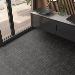 50X150 COCO BLACK HAT MATT SUBWAY TILES D2-P203