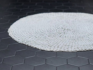 295X256 NEW DECO HEXAGON BLACK MATT MOSAIC TILES