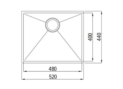 Axon Sink 52S 520x440x220