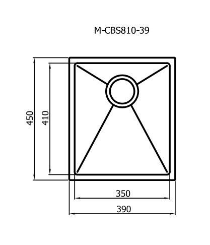 Axon Sink 39S 390x450x220