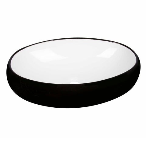 Basin Oval 600x400x150 White & Black
